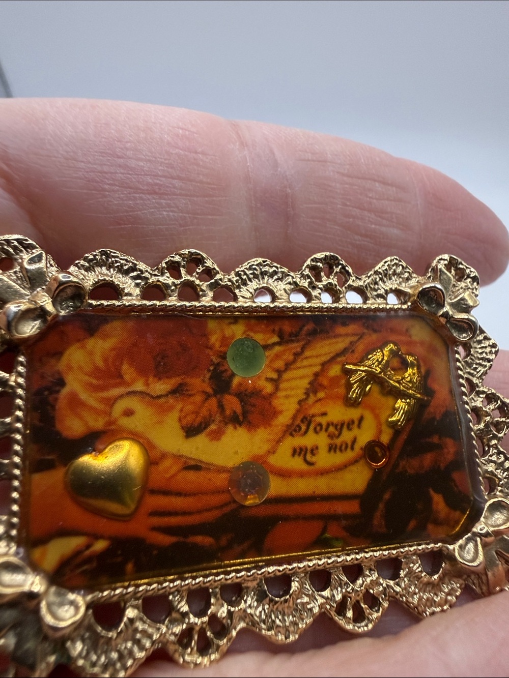1928 vintage brooch “Forget me Not”